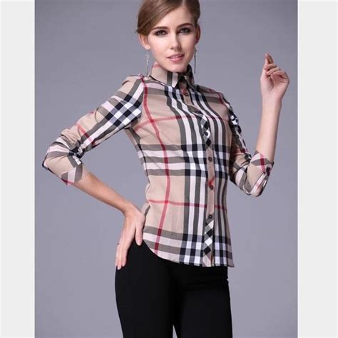 replica burberry women shirt|burberry plaid shirt look alike.